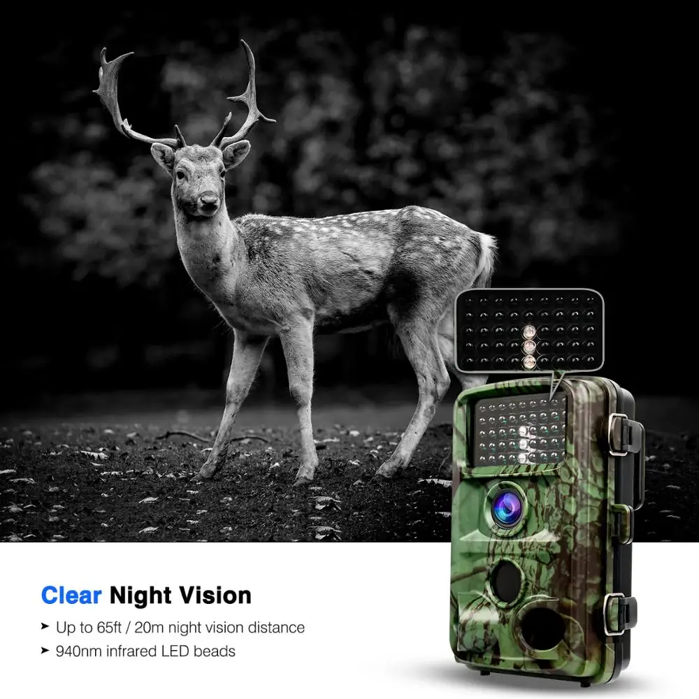 

Hunting Trail Camera Wildlife Cameras Infrared Photo Video Surveillance 12MP 1080P Night Version Photo Trap 0.6s Trigger