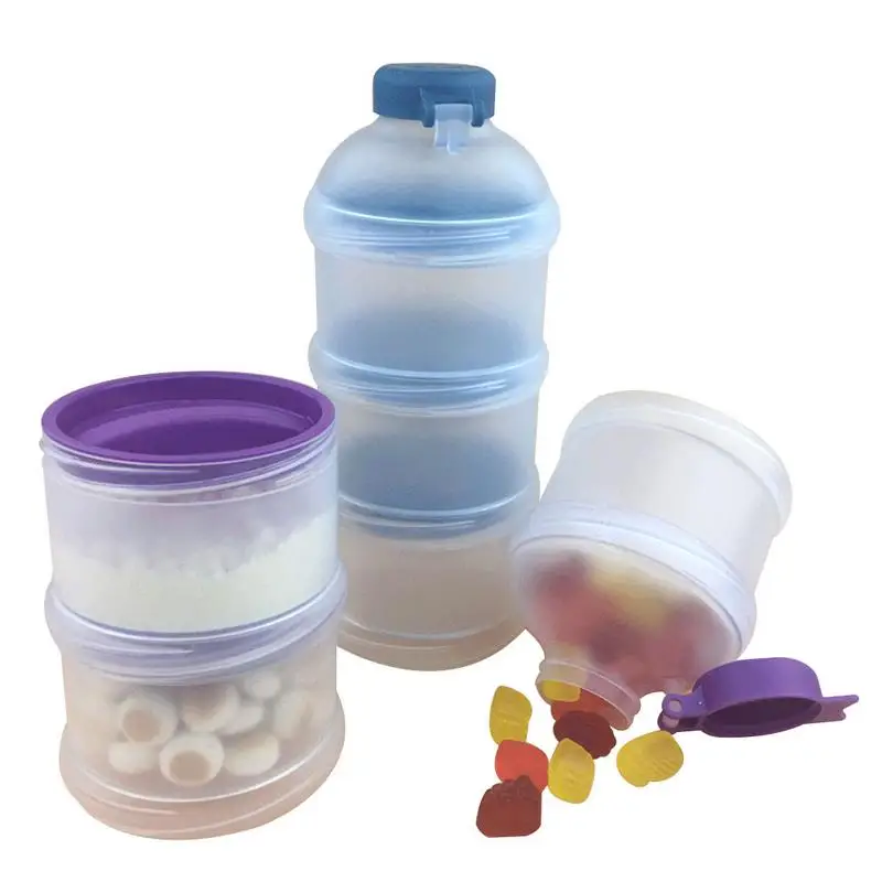 Портативный контейнер для хранения молока для детского питания, контейнер для бутылочки для кормления для детей, трехсетчатый контейнер для детского питания