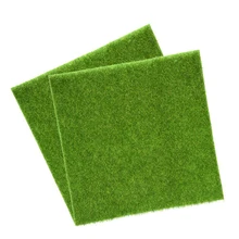 Мода трава искусственный газон ковер для внутреннего и наружного газона Синтетическая Зеленая трава украшение дома 30 см x 30 см 2 шт