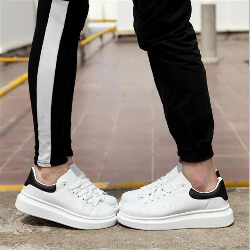 

New 2019 Fashion Women Casual Shoes Leather Platform Shoes Sneakers Ladies Trainers Chaussure chaussures Femme zapatos de mujer