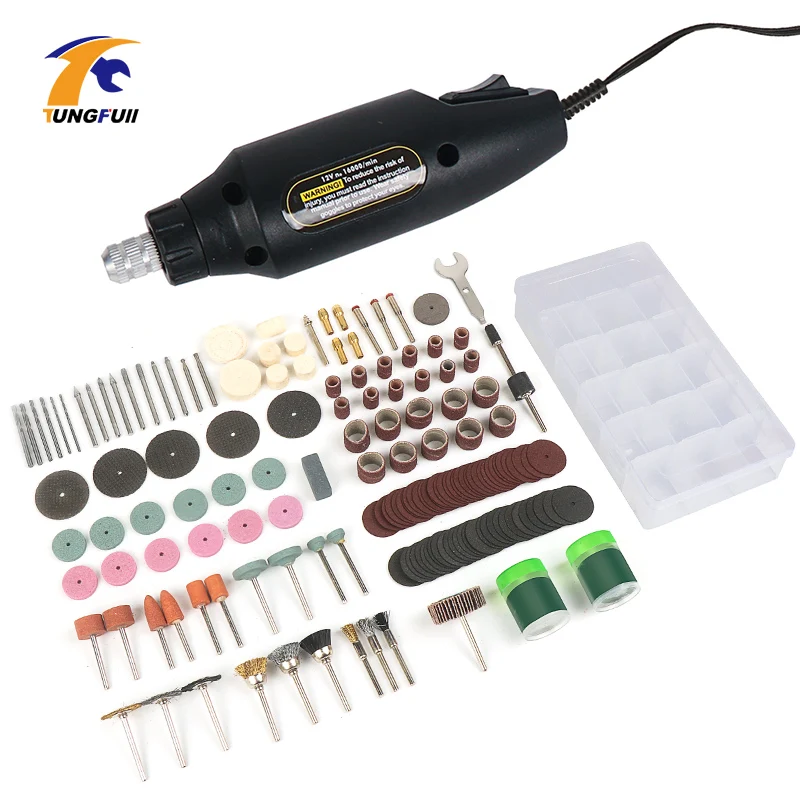 Goedkoop Tungfull Power Tools DIY Houtbewerking Dremel Stijl Graveur Elektrisch Gereedschap Accessoires Mini Boor Voor Dremel Mini Grinder