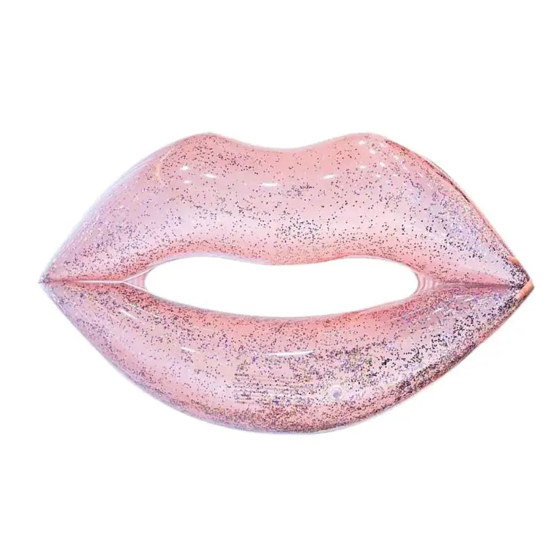 

Inflatable Sequins Lip-shaped Swimming Ring Women Thicken Water Pool Float