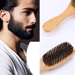 XY Fancy деревянная ручка Мужская Борода щетка Двусторонняя лицо щетка для волос Мужская лицо сообщение бритвенная щетка