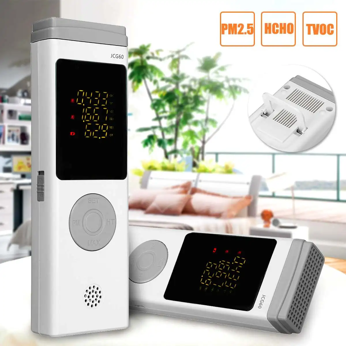 

Multifunctional Air Quality Pollution Monitor Formaldehyde Detector Home Office Formaldehyde pm2.5 USB Charged HCHO TVOC PM2.5