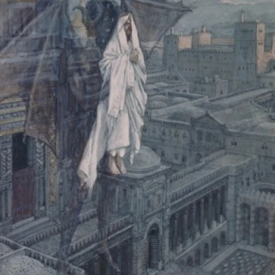 Иисус взял на вершину храма Иакова J. Tissot (1839 1902/French) плакат печать (18x24)|Таблички и