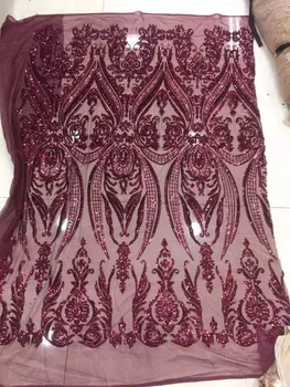 

Embroidery material net fabric with sequence SUMMER african french sequins lace fabric for wedding dress