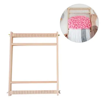 

DIY Wool Spinning Machine Handmade Tapestry Weaving Paintings Wooden Weaving Loom Kit Wool Hook Looms Household Supplies