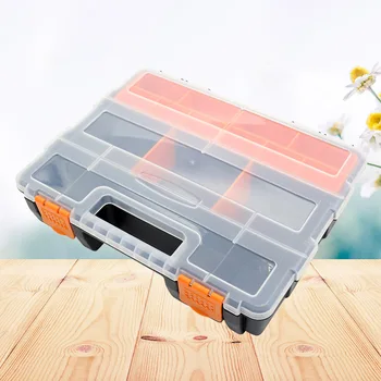 

1pc Storage Box Transparent Plastic Multipurpose Toolbox Component Storage Box Container for Craft Tools Hardware