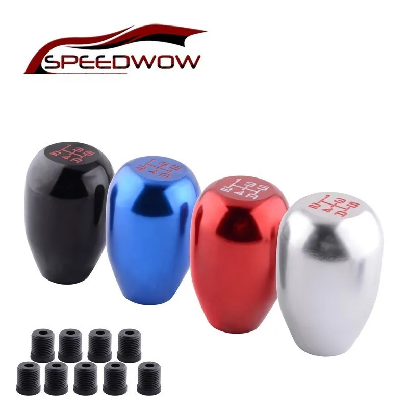 M8 M10 M12 Red Round Aluminum 5 speed Mannual M//T Shift Knob Fits Universal
