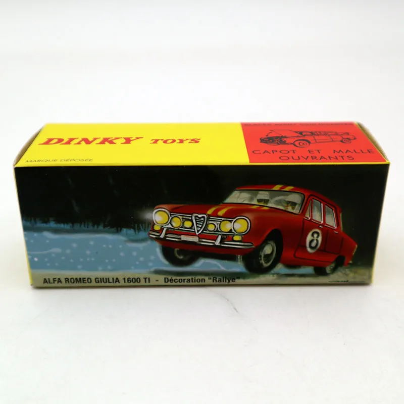 1:43 Atlas Dinky игрушки 1401 ALFA ROMEO 1600 TI ралли#8 литые под давлением модели Ограниченная серия Коллекция