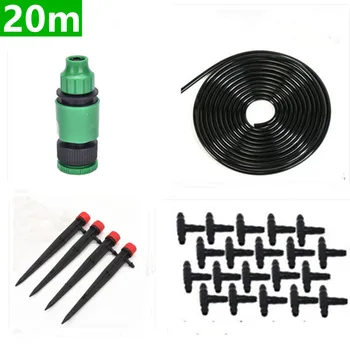 

20m Hose 360 Degree Rotation Garden Drippers Diy Drip Irrigation System Nursery Cultivation Plant Automatic Self Watering Ba02