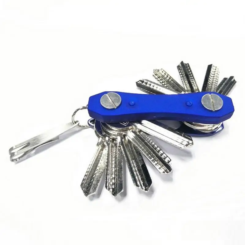 Aluminum Alloy Keychain Flexible Key Holder Clip EDC Portable LED Light