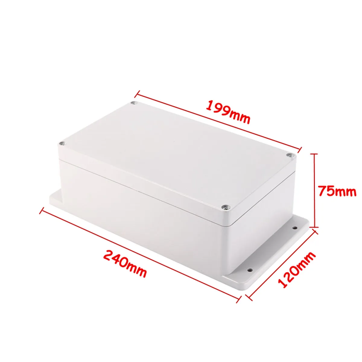 Водонепроницаемый корпус из АБС-пластика, чехол для электронного инструмента, коробка для электрического проекта, наружная распределительная коробка 240x120x75 мм