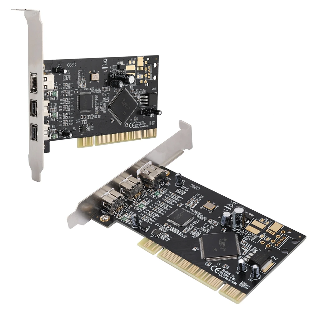 Плата видеозахвата PCI 3 port Firewire 800 1394 b/a (2B1A) Мбит/с адаптер контроллера 2019|Карты