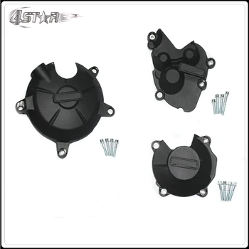 

Motorcycle Engine Stator Crank Case Cover Set Black Crash Pad Slider Protector For KAWASAKI Ninja ZX6R ZX-6R 2009-2016