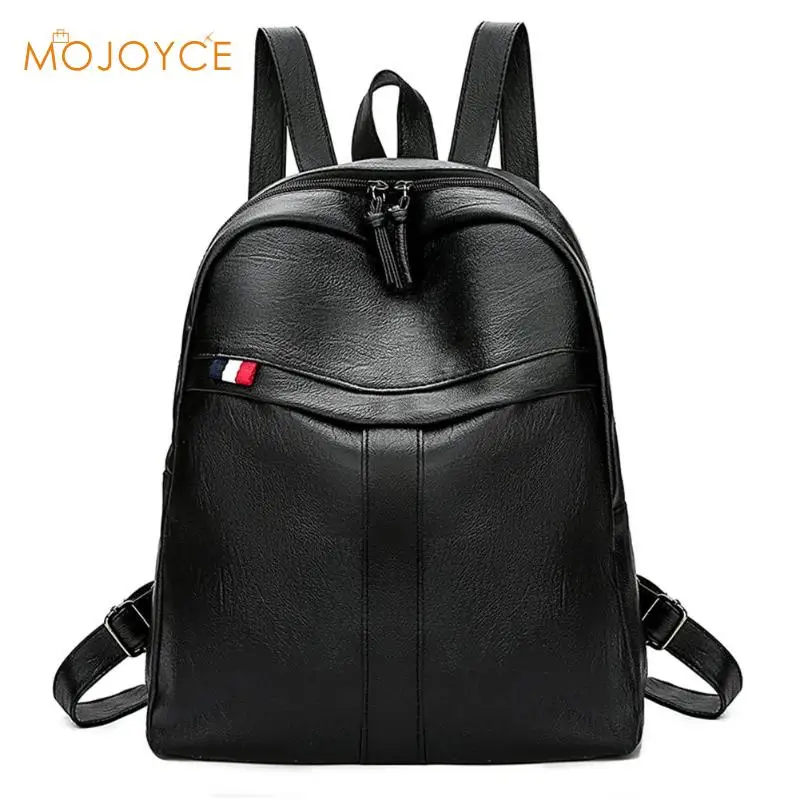 

Backpack Women Pu Leather Female Backpacks Teenager School Mochila Feminina Women Solid Shoulder Travel School Bags