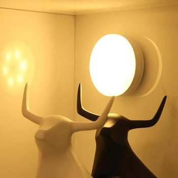 

CLAITE USB Rechargeable PIR Motion Sensor LED Night Light 360 Degree Rotation Lamp for Bedroom Home