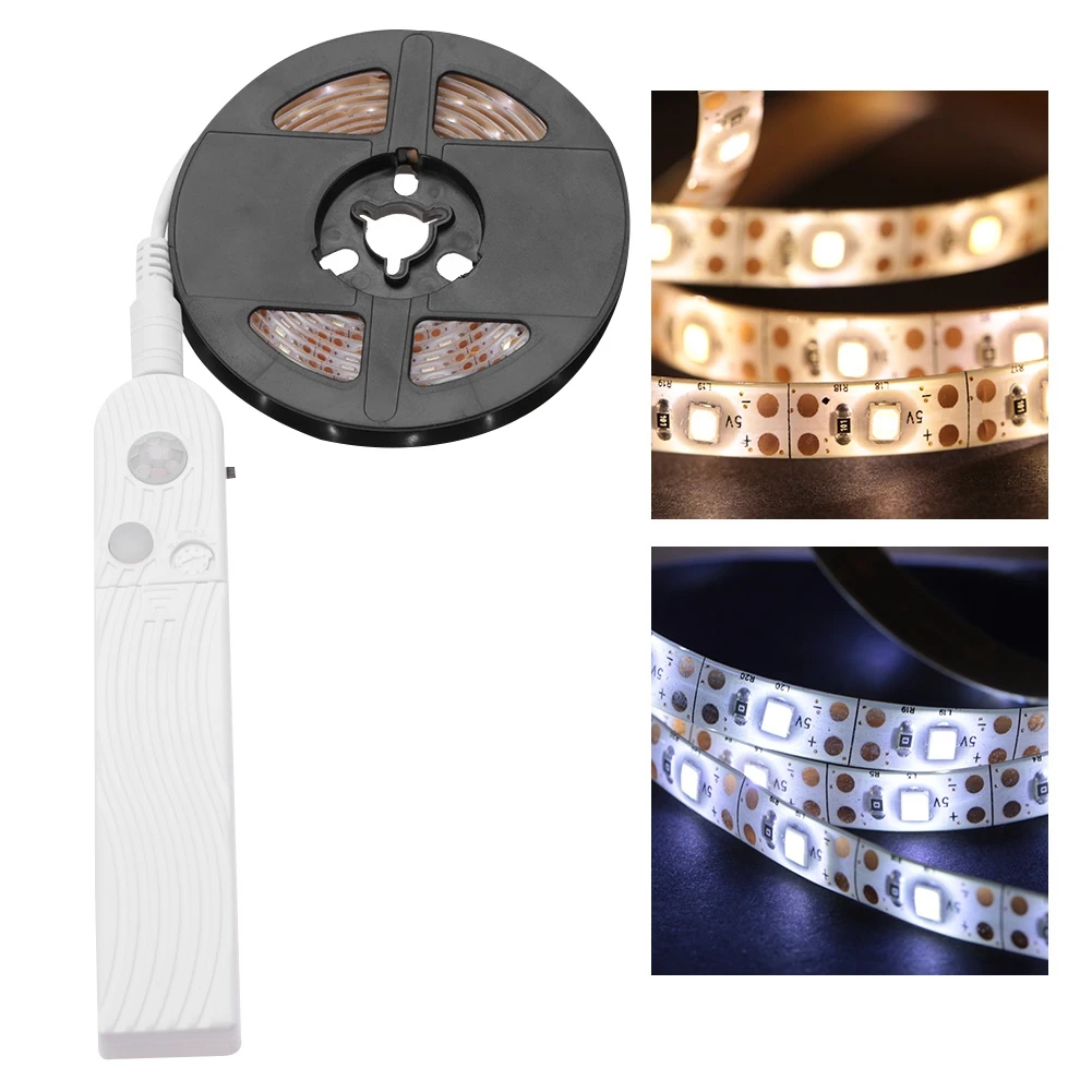 

1m DC 5V LED Light Strip PIR Motion Sensor Lamp String IP65 Waterproof For Home Bedroom Kitchen Cabinet