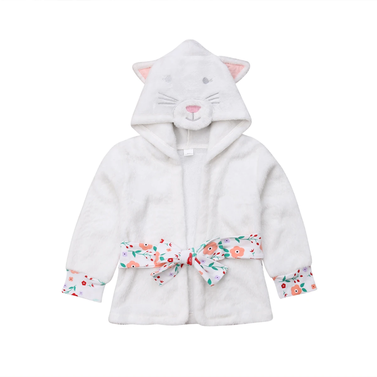 Pudcoco Kids Baby Cartoon Cute Cat Bathrobe Night Bath Robe Pajamas