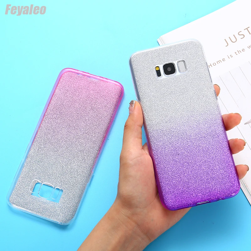 

For Samsung Galaxy S10 Plus S10e S8 S9 Plus A3 A5 A6 A8 J3 J5 J4 J6 Plus Note 8 9 A7 A9 M10 M20 A30 A50 Case Glitter Phone Cover