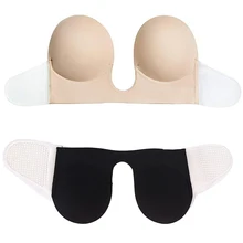 Новинка, Модный женский силиконовый бюстгальтер пуш-ап без бретелек, сексуальный самоклеющийся невидимый бюстгальтер с открытой спиной, новинка