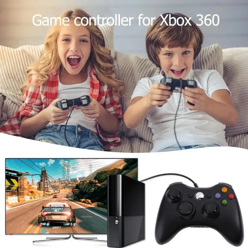

Dual Vibration Gamepad Game Controlle Joystick for Microsoft Xbox 360 Xbox 360 Slim or PC Windows 2 AA Batteries 150 x 115 x 58m