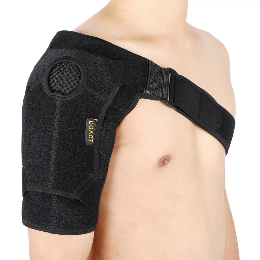 

Fitness Sports Safety Shoulder Strap Improved Pressurized Professional Sports Shoulder Pad Large Size Black Shoulder Protection