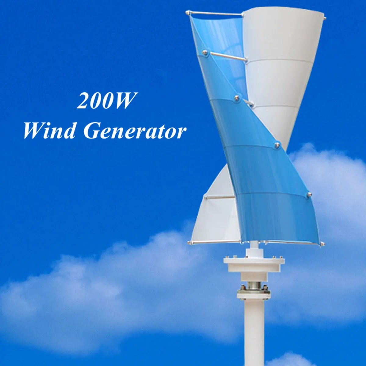 

Vertical WindTurbine Generator Windmill Blade House Boat Garden Wind Generator Charge Controller Electrical Equipment 12V 200W