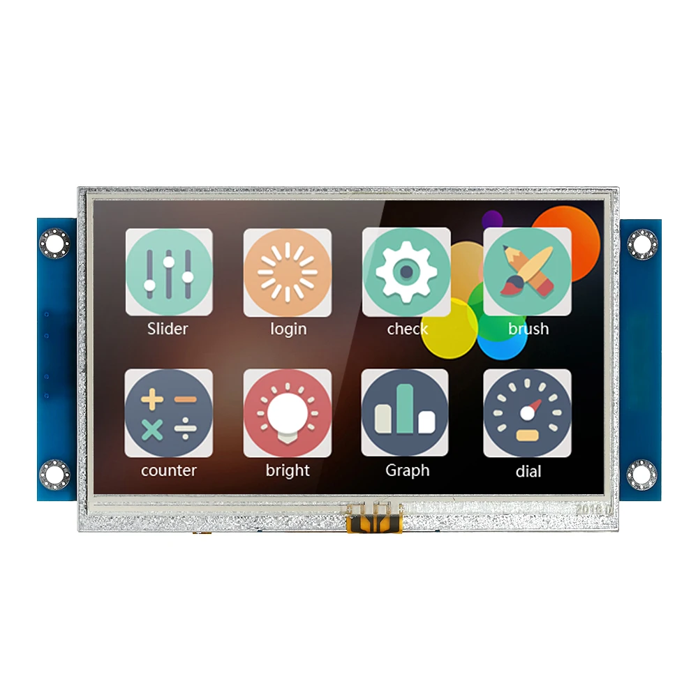 

4.3" Serial Port Color LCD Module Enhanced HMI Intelligent Smart USART Serial Touch TFT LCD Module Display Panel for Arduino Kit
