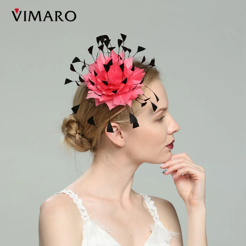 VIMARO Pink Hair Fascinators Hats For Women Elegant Fascinators For