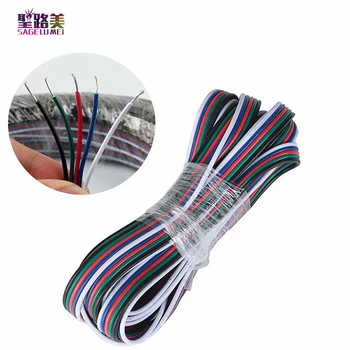 

2pin 3pin 4pin 5pin LED Extension Cord Electric Wire Power Cable Connector copper wire For SMD 3528 5050 LED Strip Lights 22AWG