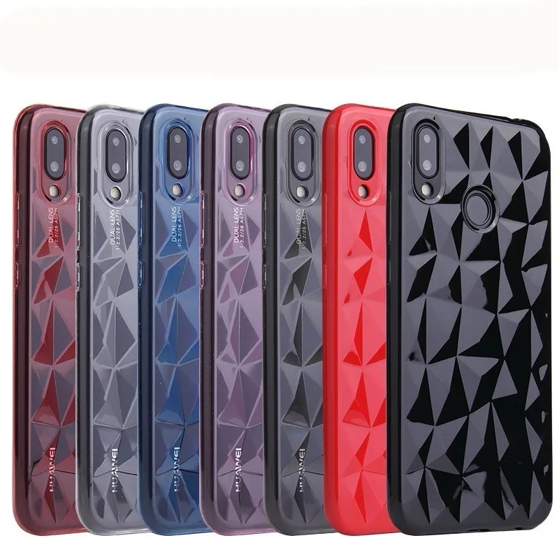 

Phone Case For Huawei Honor 8lite Nova 2S 3 3E 3i P10 P20 Lite Pro P8lite Y9 Diamonds Texture Clear Silicone TPU Couple Cases