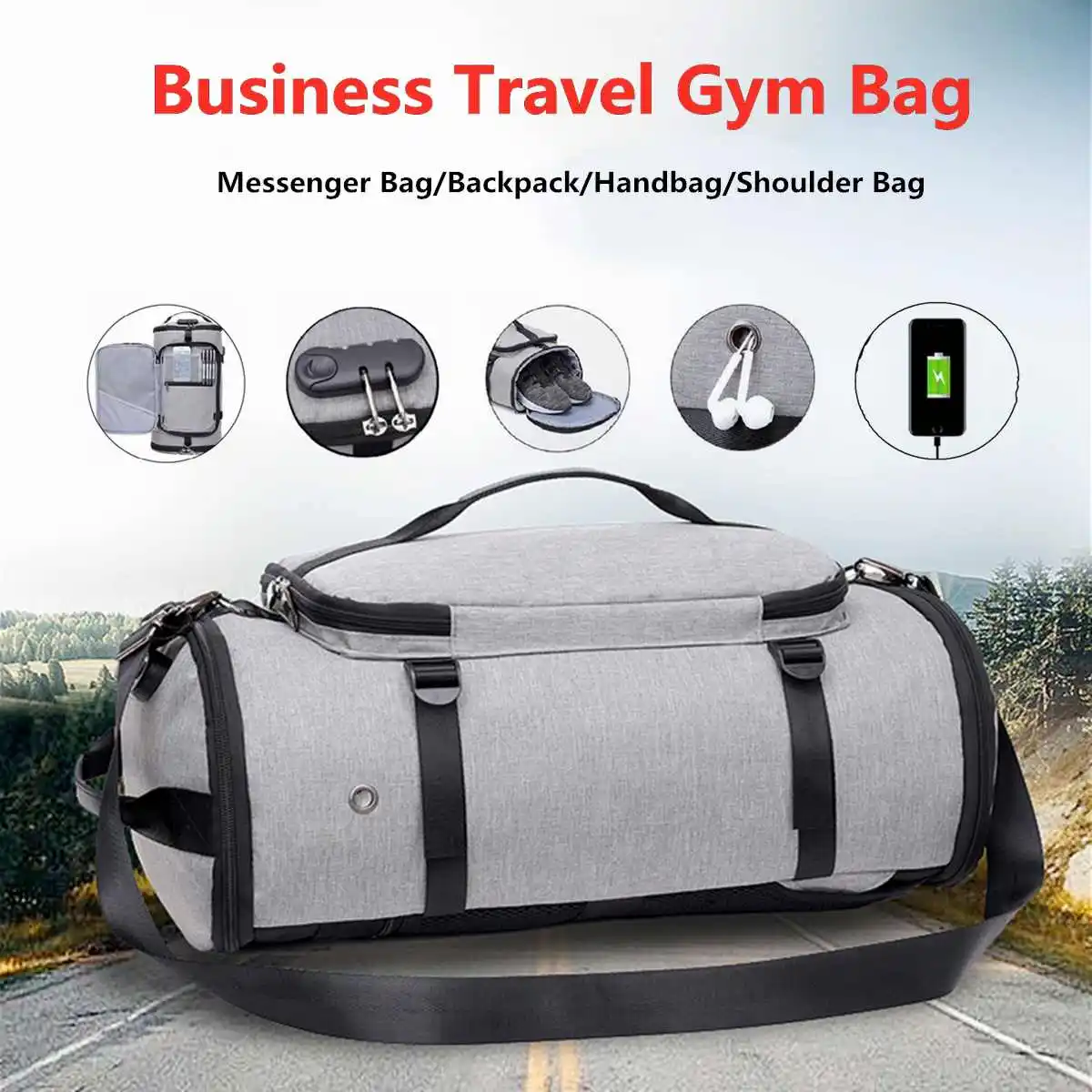 

Men Travel Back Pack Fitness Training Bag Nylon Gym Bag Shoes Sport Bag Backpack Multifunction Tote Gym Bags For Shoes Storage
