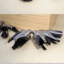 

4pcs Wood Plug Cutter Tapered Taper Drill Bit Wood Plug Hole Cutter Chamfer Chamfered Woodworking Drill Bit 5/8" 1/2" 3/8" 1/4"