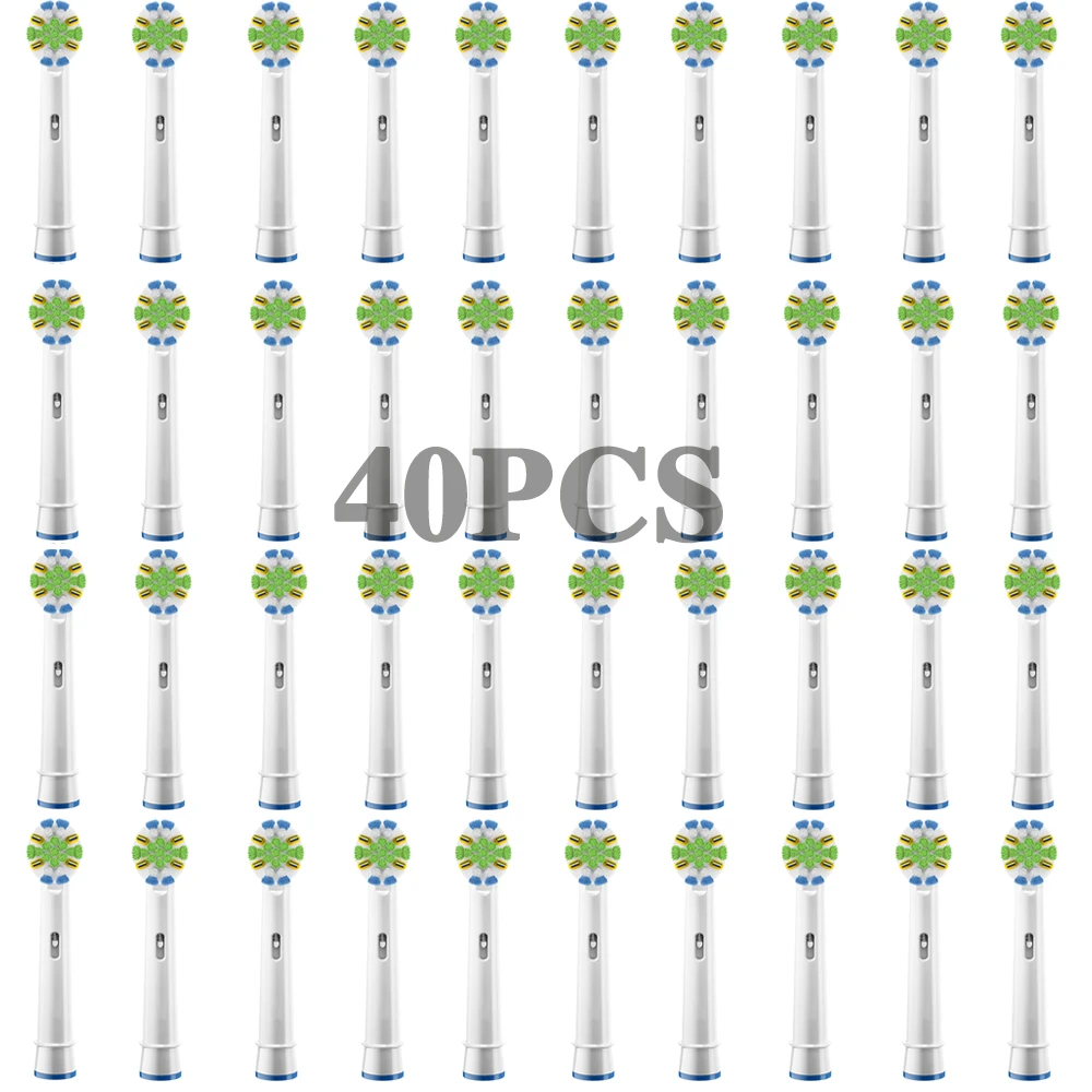 

40pcs EB25 Electric toothbrush heads Floss Action with Bacteria Guard Bristles Replacement Brush Heads For Braun Oral Bvitality