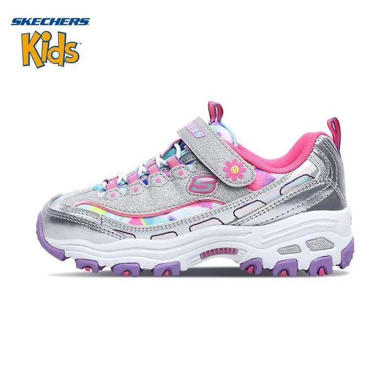 

SKECHERS Kids Skye Strange Lites Girl Children Leisure Time Sneakers Non-slip Wear-resisting Panda Shoe 80528L
