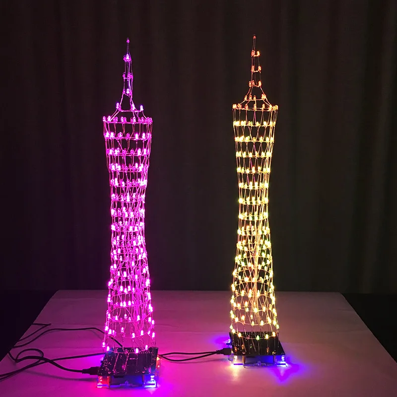 LEORY 1 шт. 16x16 268 LED 3D Light Cube Kit музыкальный спектр электронный комплект с пультом
