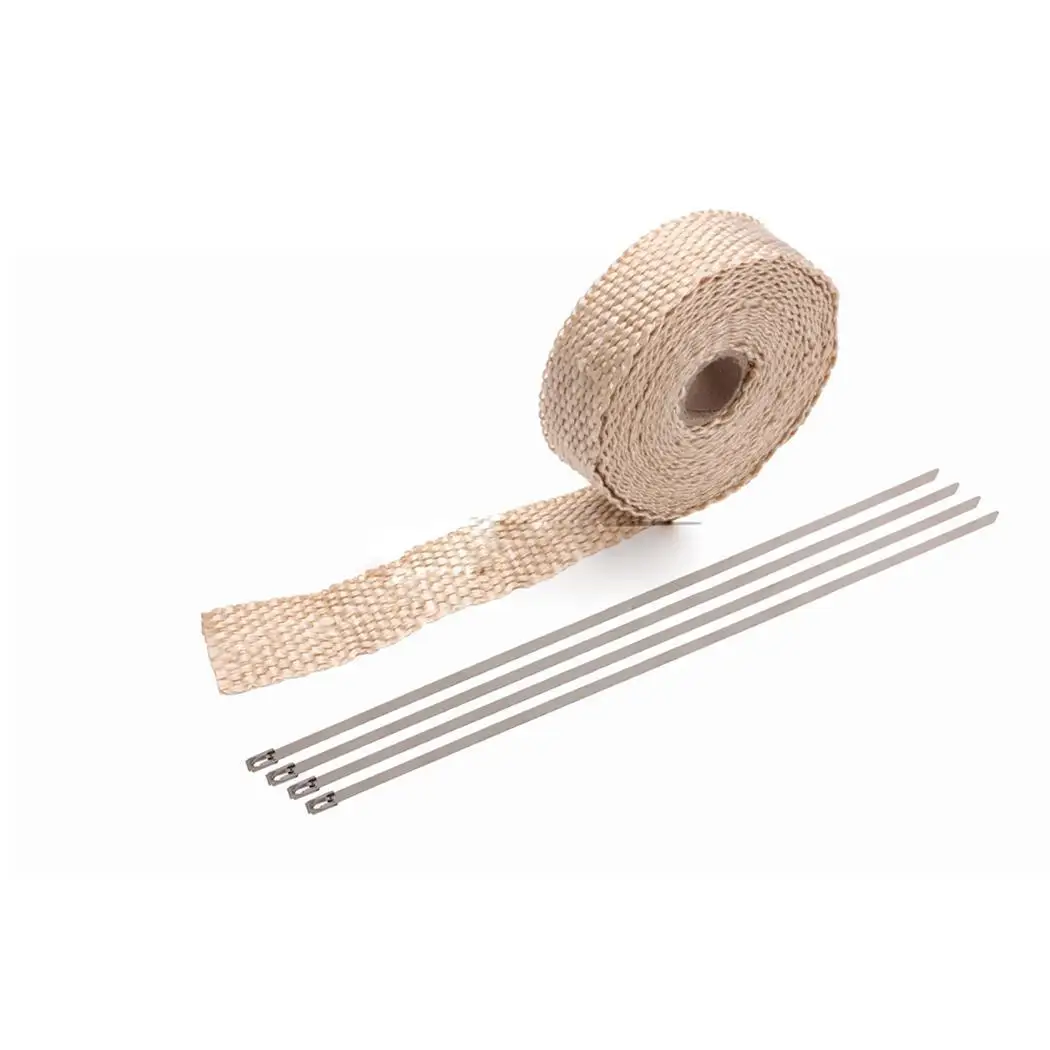 General Car Motorcycle Heat Exhaust Wrap Roll with Stainless For cars motorcycle etc Ties Steel | Автомобили и мотоциклы
