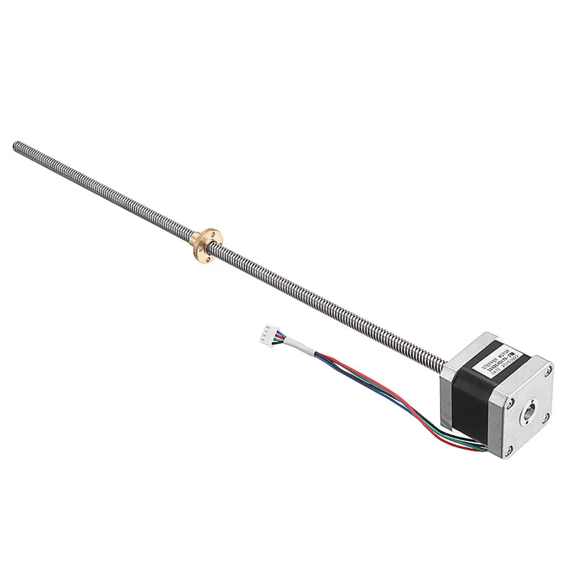 Nema17 42 мм 2 фазы 1 8 градусов 1.5A шаговый двигатель с T8 380 свинцовый винт для