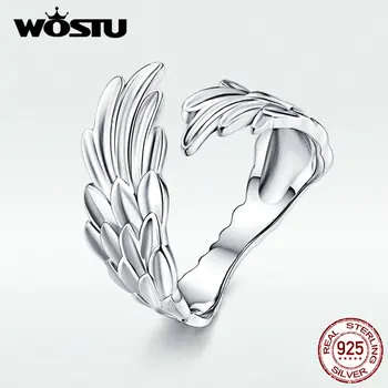 

WOSTU Original Wings Finger Rings Hot Fashion 2020 New 925 Sterling Silver Adjustable Rings For Women Making Jewelry Gift DXR512