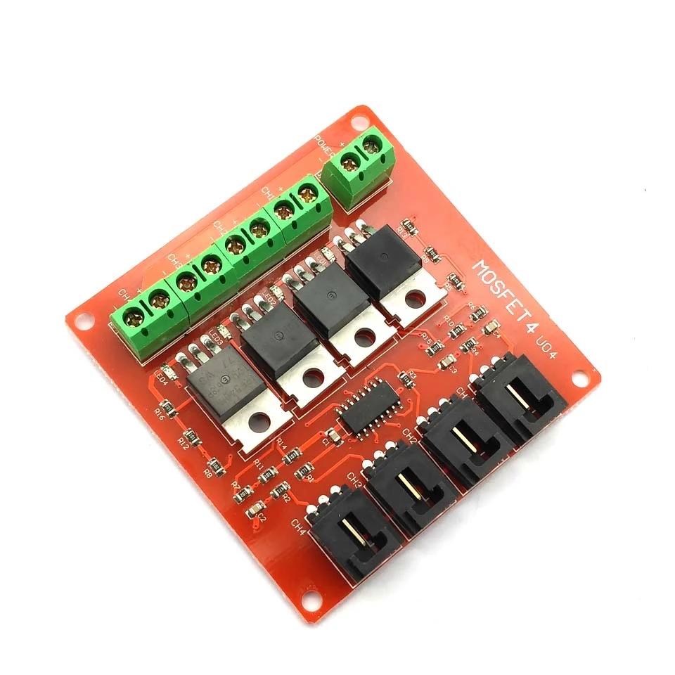 

Four Channel 4 Channel Way Route MOSFET Button IRF540 V4.0+ MOSFET Switch Module For Arduino DC Motor Drive Dmimmer Relay Board