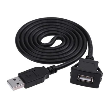 

MagiDeal USB2.0 USB Cables Male to Female Car Flush Mount Extension Cable Dashboard Inlay Cord