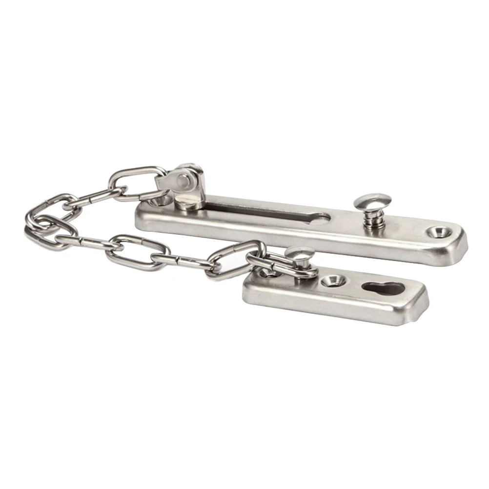 

1 PC Door Lock Chain Stainless Steel Durable Thickened Replacement Security Door Chain Guard Latch Lock for Hotel Home