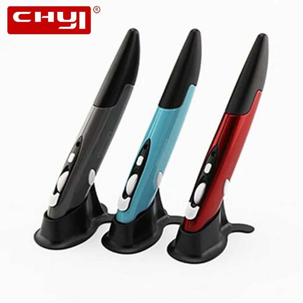 

CHYI 2.4GHz Wireless Air Mouse Pen Mause For PPT 1600 DPI Adjustable 3 Button Optical Sensor Mice Remote Control Computer Laptop
