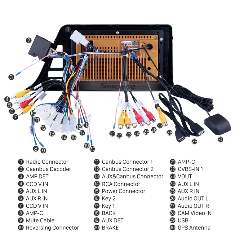 Discount Seicane Android 8.1 HD Touch Screen 9 inch GPS Navigation Radio for 2016-2018 Toyota C-HR LHD Bluetooth 3GWifi multimedia player 4