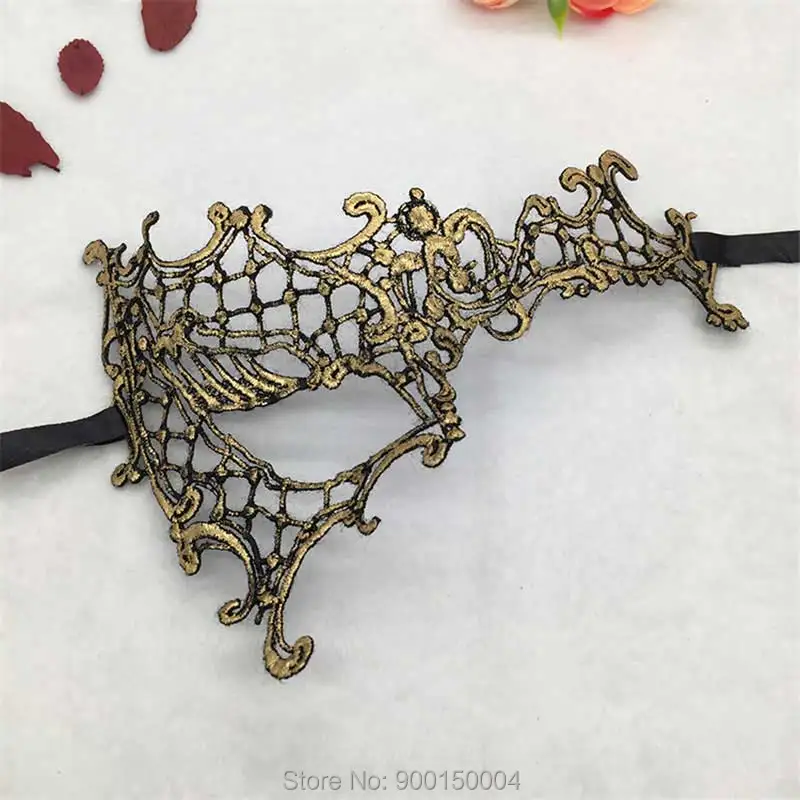 1 шт. Сексуальная Золотая кружевная маска маски для лица на Хэллоуин маскарадные