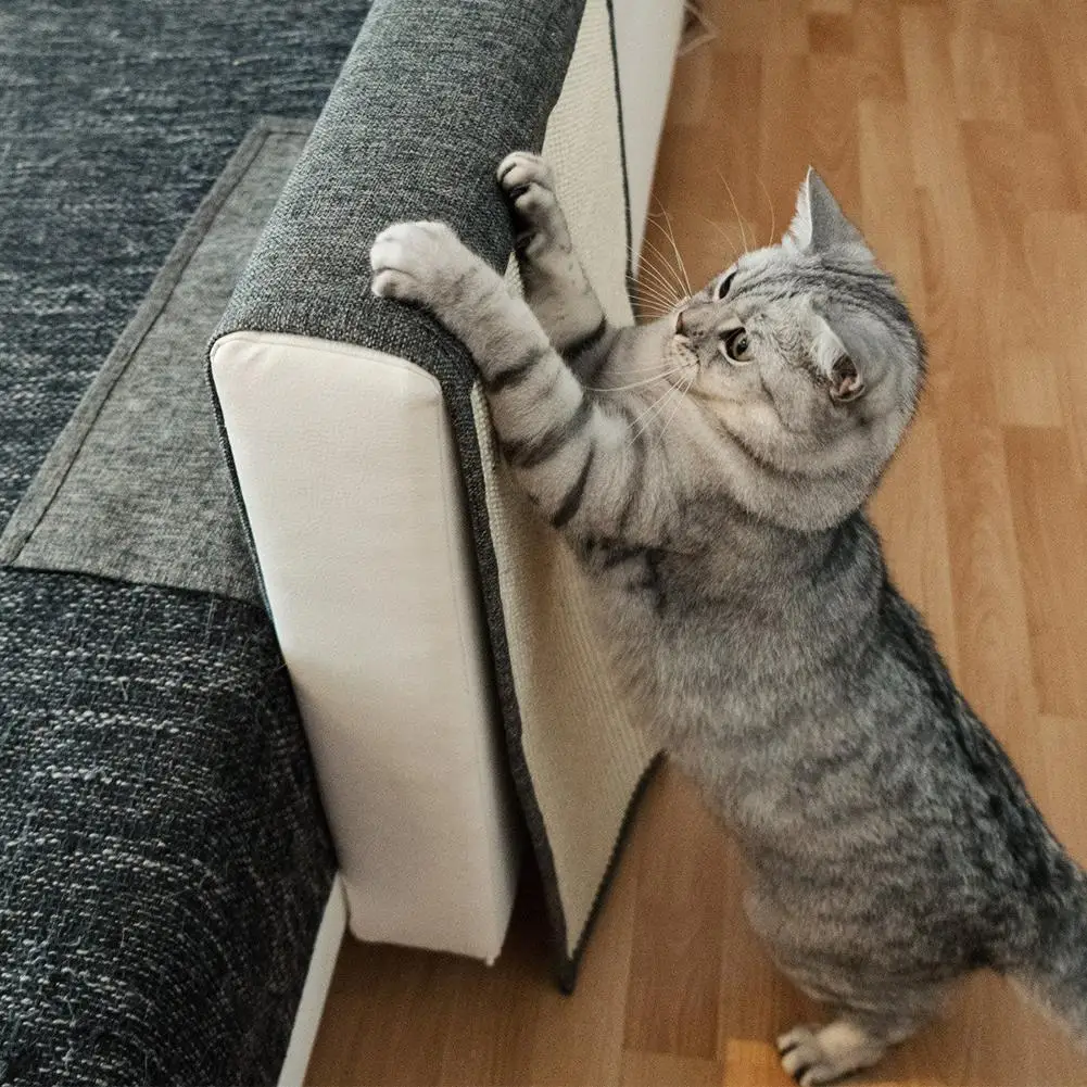 

Adeeing Pet Cat Sisal Scratching Pad Claws Grinding Toy for Sofa Protecting