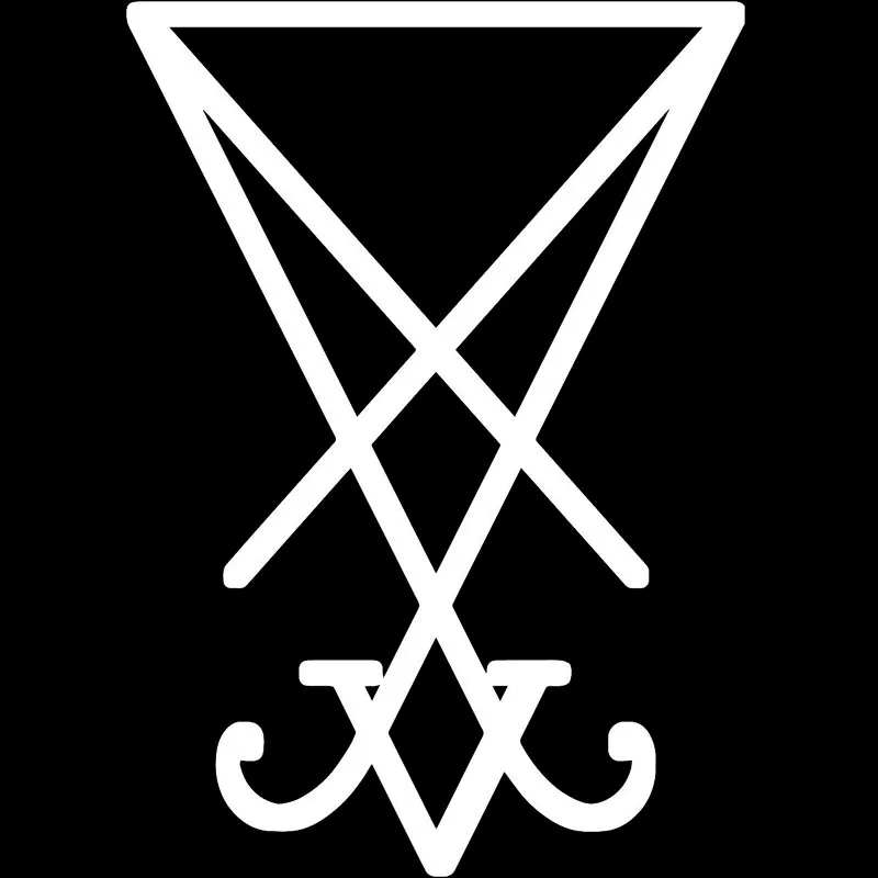 X 15 см забавная виниловая наклейка LUCIFER SIGIL на окно автомобиля Стайлинг