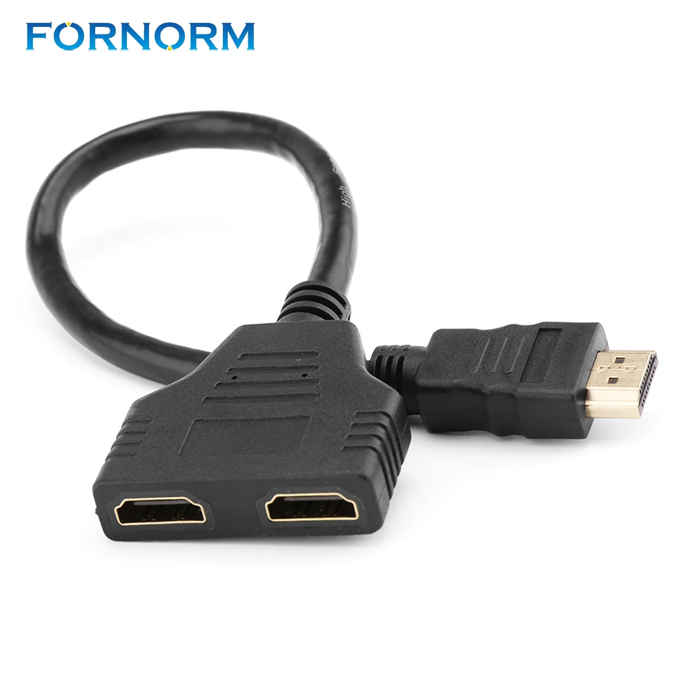 FORNORM HDMI 2 Dual Порты и разъёмы Y сплиттер 1080 P V1.4 штекерным двойной переходник с