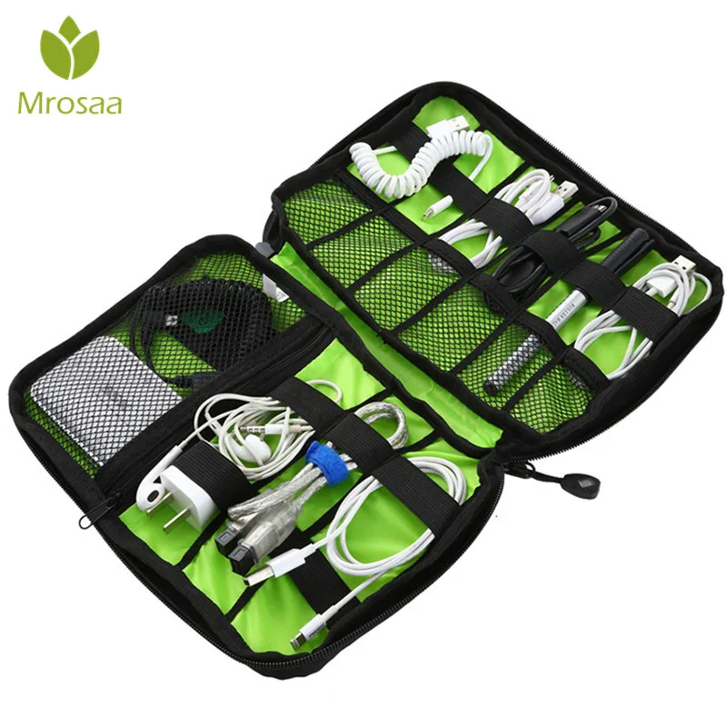 

Portable Cable Storage Organizer Bag Waterproof Shockproof Earphone Digital USB Cable Sorting Travel Insert Bags Storage Bags